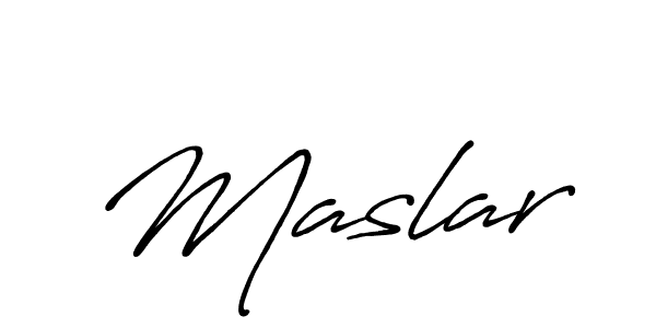 How to make Maslar signature? Antro_Vectra_Bolder is a professional autograph style. Create handwritten signature for Maslar name. Maslar signature style 7 images and pictures png