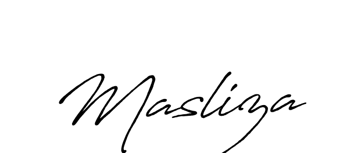 Make a beautiful signature design for name Masliza. Use this online signature maker to create a handwritten signature for free. Masliza signature style 7 images and pictures png