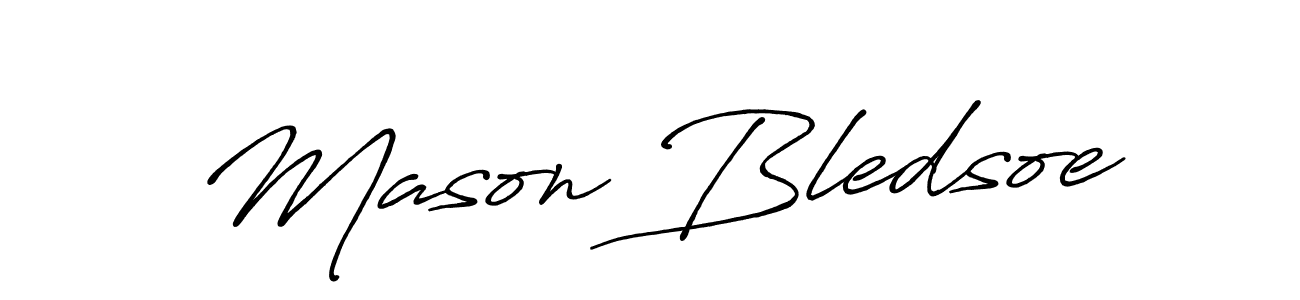 Mason Bledsoe stylish signature style. Best Handwritten Sign (Antro_Vectra_Bolder) for my name. Handwritten Signature Collection Ideas for my name Mason Bledsoe. Mason Bledsoe signature style 7 images and pictures png