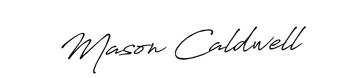Mason Caldwell stylish signature style. Best Handwritten Sign (Antro_Vectra_Bolder) for my name. Handwritten Signature Collection Ideas for my name Mason Caldwell. Mason Caldwell signature style 7 images and pictures png