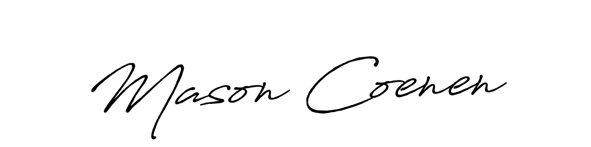 Make a beautiful signature design for name Mason Coenen. Use this online signature maker to create a handwritten signature for free. Mason Coenen signature style 7 images and pictures png