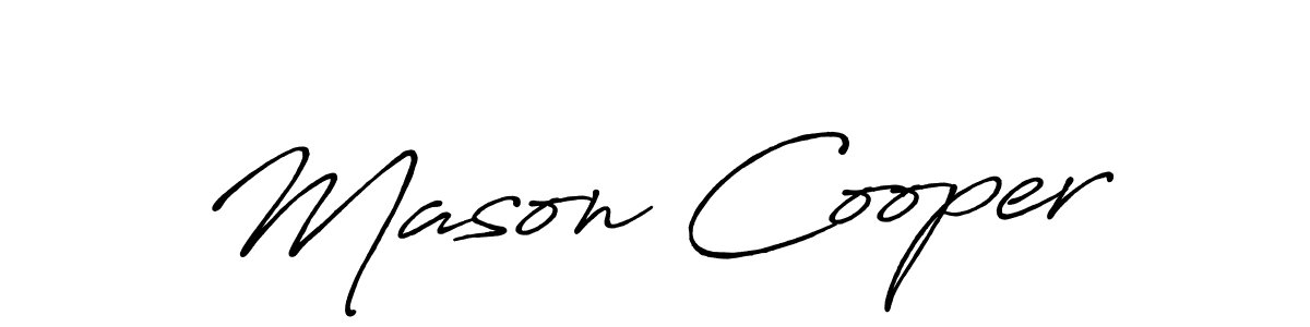 Make a beautiful signature design for name Mason Cooper. With this signature (Antro_Vectra_Bolder) style, you can create a handwritten signature for free. Mason Cooper signature style 7 images and pictures png