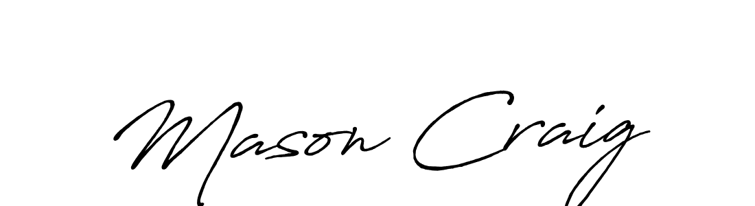 How to make Mason Craig signature? Antro_Vectra_Bolder is a professional autograph style. Create handwritten signature for Mason Craig name. Mason Craig signature style 7 images and pictures png