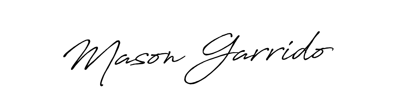 Make a beautiful signature design for name Mason Garrido. With this signature (Antro_Vectra_Bolder) style, you can create a handwritten signature for free. Mason Garrido signature style 7 images and pictures png