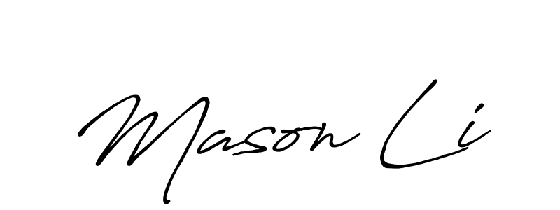 Best and Professional Signature Style for Mason Li. Antro_Vectra_Bolder Best Signature Style Collection. Mason Li signature style 7 images and pictures png