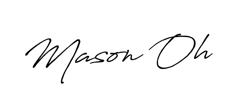 How to make Mason Oh signature? Antro_Vectra_Bolder is a professional autograph style. Create handwritten signature for Mason Oh name. Mason Oh signature style 7 images and pictures png