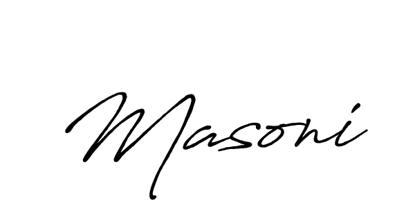 Make a beautiful signature design for name Masoni. Use this online signature maker to create a handwritten signature for free. Masoni signature style 7 images and pictures png