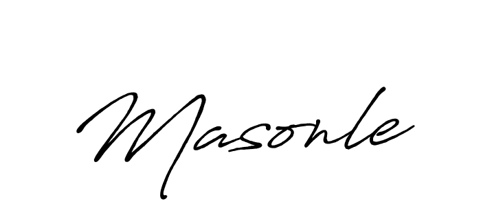 Create a beautiful signature design for name Masonle. With this signature (Antro_Vectra_Bolder) fonts, you can make a handwritten signature for free. Masonle signature style 7 images and pictures png