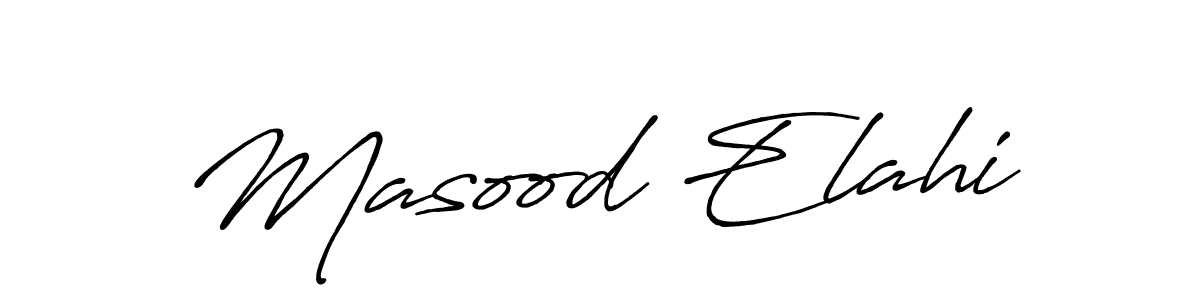 Make a beautiful signature design for name Masood Elahi. Use this online signature maker to create a handwritten signature for free. Masood Elahi signature style 7 images and pictures png