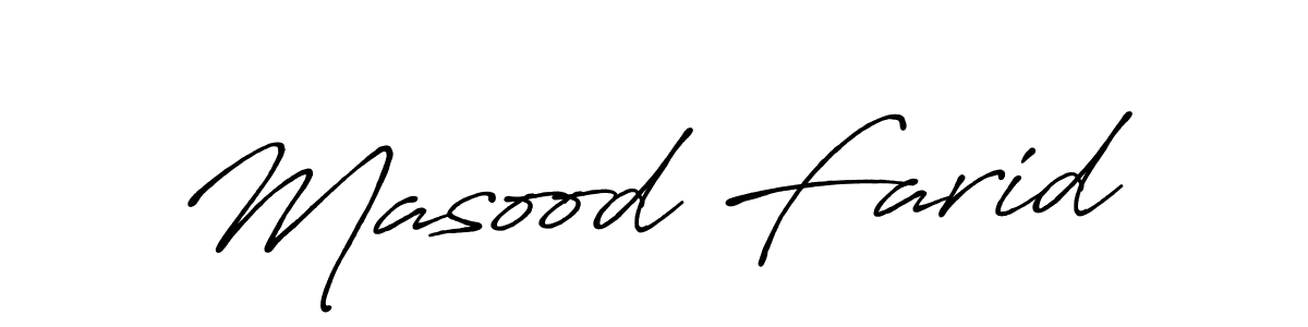 Design your own signature with our free online signature maker. With this signature software, you can create a handwritten (Antro_Vectra_Bolder) signature for name Masood Farid. Masood Farid signature style 7 images and pictures png