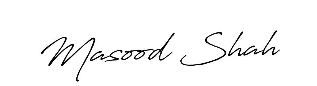 How to make Masood Shah name signature. Use Antro_Vectra_Bolder style for creating short signs online. This is the latest handwritten sign. Masood Shah signature style 7 images and pictures png