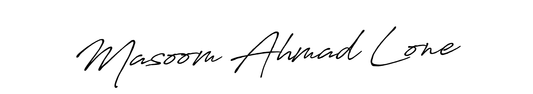 Also we have Masoom Ahmad Lone name is the best signature style. Create professional handwritten signature collection using Antro_Vectra_Bolder autograph style. Masoom Ahmad Lone signature style 7 images and pictures png