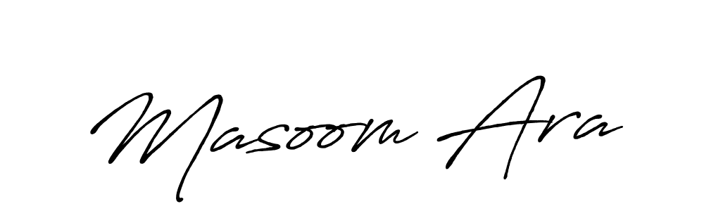 How to make Masoom Ara signature? Antro_Vectra_Bolder is a professional autograph style. Create handwritten signature for Masoom Ara name. Masoom Ara signature style 7 images and pictures png