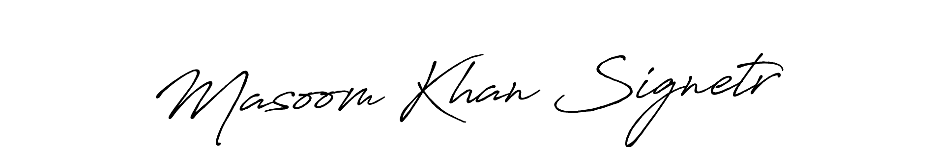 Masoom Khan Signetr stylish signature style. Best Handwritten Sign (Antro_Vectra_Bolder) for my name. Handwritten Signature Collection Ideas for my name Masoom Khan Signetr. Masoom Khan Signetr signature style 7 images and pictures png