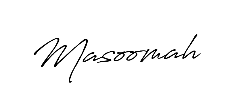 The best way (Antro_Vectra_Bolder) to make a short signature is to pick only two or three words in your name. The name Masoomah include a total of six letters. For converting this name. Masoomah signature style 7 images and pictures png