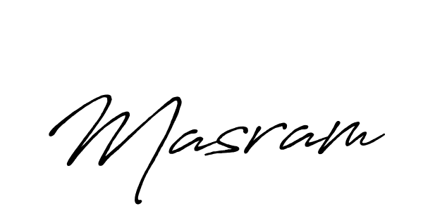 Make a beautiful signature design for name Masram. With this signature (Antro_Vectra_Bolder) style, you can create a handwritten signature for free. Masram signature style 7 images and pictures png