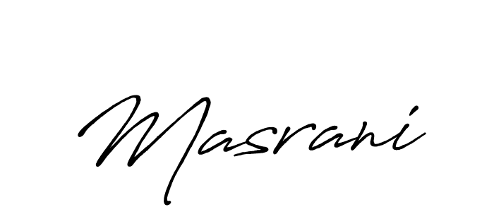 Masrani stylish signature style. Best Handwritten Sign (Antro_Vectra_Bolder) for my name. Handwritten Signature Collection Ideas for my name Masrani. Masrani signature style 7 images and pictures png