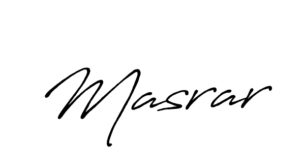 Make a beautiful signature design for name Masrar. With this signature (Antro_Vectra_Bolder) style, you can create a handwritten signature for free. Masrar signature style 7 images and pictures png