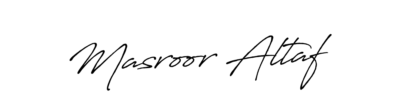 Create a beautiful signature design for name Masroor Altaf. With this signature (Antro_Vectra_Bolder) fonts, you can make a handwritten signature for free. Masroor Altaf signature style 7 images and pictures png