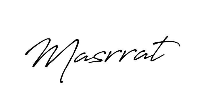 Design your own signature with our free online signature maker. With this signature software, you can create a handwritten (Antro_Vectra_Bolder) signature for name Masrrat. Masrrat signature style 7 images and pictures png