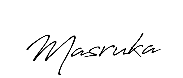 Design your own signature with our free online signature maker. With this signature software, you can create a handwritten (Antro_Vectra_Bolder) signature for name Masruka. Masruka signature style 7 images and pictures png