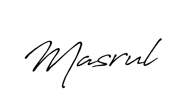 if you are searching for the best signature style for your name Masrul. so please give up your signature search. here we have designed multiple signature styles  using Antro_Vectra_Bolder. Masrul signature style 7 images and pictures png