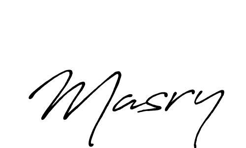 Create a beautiful signature design for name Masry. With this signature (Antro_Vectra_Bolder) fonts, you can make a handwritten signature for free. Masry signature style 7 images and pictures png