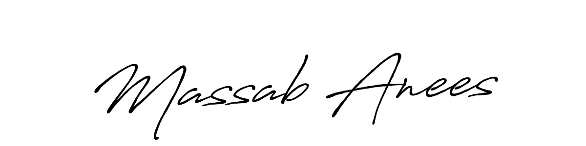 Also You can easily find your signature by using the search form. We will create Massab Anees name handwritten signature images for you free of cost using Antro_Vectra_Bolder sign style. Massab Anees signature style 7 images and pictures png