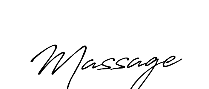 Make a beautiful signature design for name Massage. With this signature (Antro_Vectra_Bolder) style, you can create a handwritten signature for free. Massage signature style 7 images and pictures png