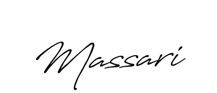 Use a signature maker to create a handwritten signature online. With this signature software, you can design (Antro_Vectra_Bolder) your own signature for name Massari. Massari signature style 7 images and pictures png