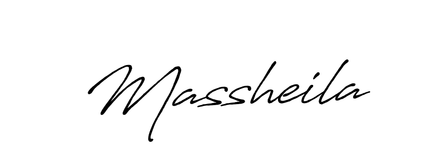 How to make Massheila name signature. Use Antro_Vectra_Bolder style for creating short signs online. This is the latest handwritten sign. Massheila signature style 7 images and pictures png