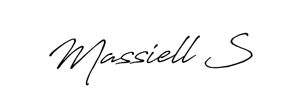 How to make Massiell S signature? Antro_Vectra_Bolder is a professional autograph style. Create handwritten signature for Massiell S name. Massiell S signature style 7 images and pictures png