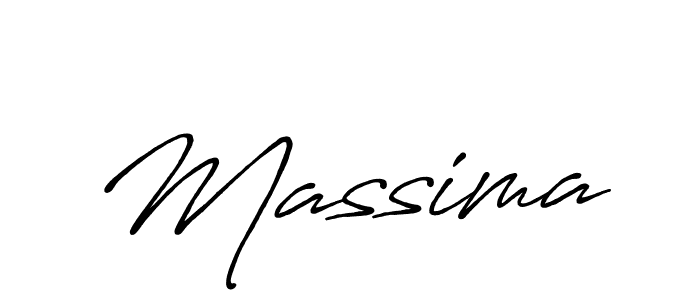 Design your own signature with our free online signature maker. With this signature software, you can create a handwritten (Antro_Vectra_Bolder) signature for name Massima. Massima signature style 7 images and pictures png