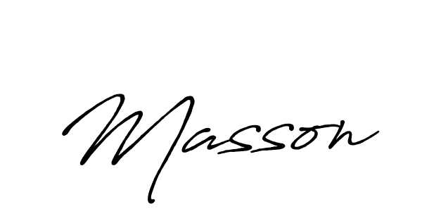 How to make Masson signature? Antro_Vectra_Bolder is a professional autograph style. Create handwritten signature for Masson name. Masson signature style 7 images and pictures png