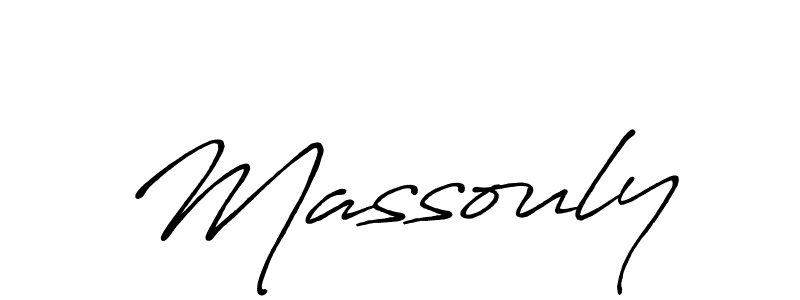 Design your own signature with our free online signature maker. With this signature software, you can create a handwritten (Antro_Vectra_Bolder) signature for name Massouly. Massouly signature style 7 images and pictures png