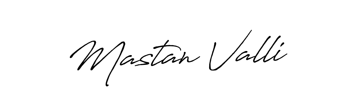 The best way (Antro_Vectra_Bolder) to make a short signature is to pick only two or three words in your name. The name Mastan Valli include a total of six letters. For converting this name. Mastan Valli signature style 7 images and pictures png