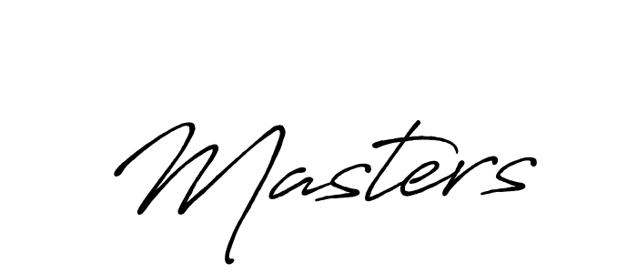 Also we have Masters name is the best signature style. Create professional handwritten signature collection using Antro_Vectra_Bolder autograph style. Masters signature style 7 images and pictures png