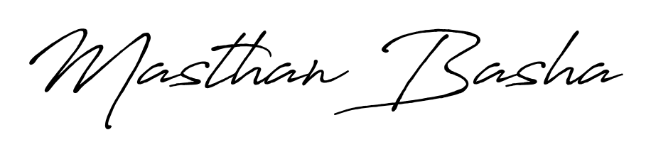Discover the perfect balance of readability and style for Masthan Basha with Antro_Vectra_Bolder font. Create your dream signature today. Masthan Basha signature style 7 images and pictures png