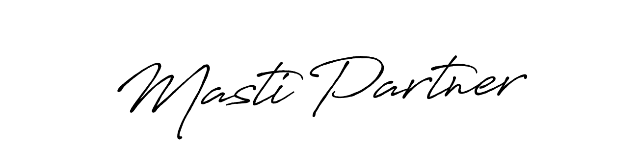 How to Draw Masti Partner signature style? Antro_Vectra_Bolder is a latest design signature styles for name Masti Partner. Masti Partner signature style 7 images and pictures png