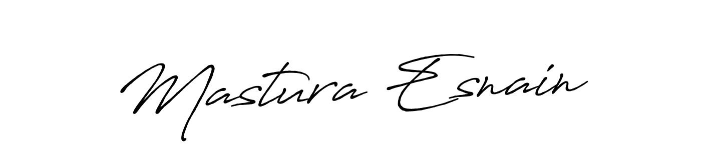 It looks lik you need a new signature style for name Mastura Esnain. Design unique handwritten (Antro_Vectra_Bolder) signature with our free signature maker in just a few clicks. Mastura Esnain signature style 7 images and pictures png