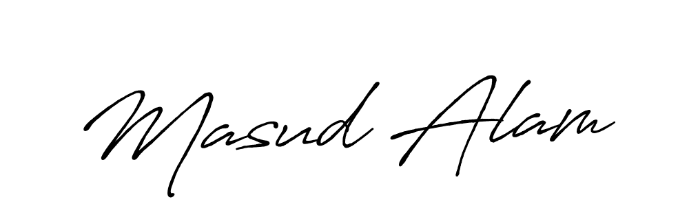 Create a beautiful signature design for name Masud Alam. With this signature (Antro_Vectra_Bolder) fonts, you can make a handwritten signature for free. Masud Alam signature style 7 images and pictures png