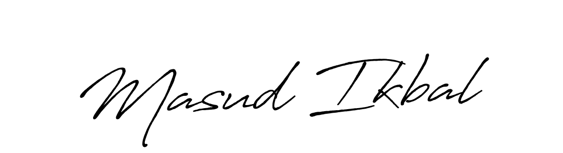 Design your own signature with our free online signature maker. With this signature software, you can create a handwritten (Antro_Vectra_Bolder) signature for name Masud Ikbal. Masud Ikbal signature style 7 images and pictures png