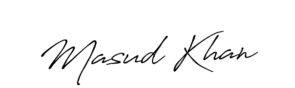 How to make Masud Khan name signature. Use Antro_Vectra_Bolder style for creating short signs online. This is the latest handwritten sign. Masud Khan signature style 7 images and pictures png