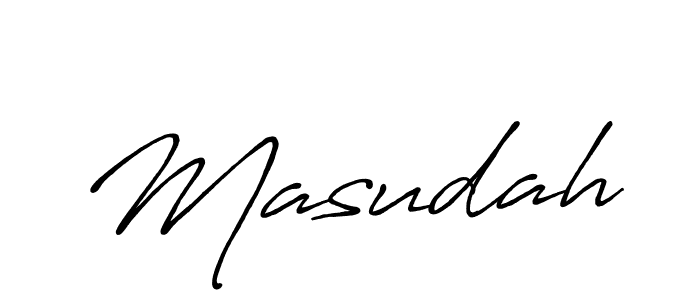 Create a beautiful signature design for name Masudah. With this signature (Antro_Vectra_Bolder) fonts, you can make a handwritten signature for free. Masudah signature style 7 images and pictures png
