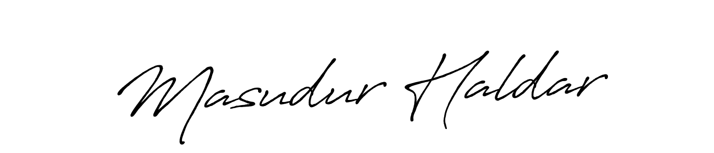 Make a beautiful signature design for name Masudur Haldar. With this signature (Antro_Vectra_Bolder) style, you can create a handwritten signature for free. Masudur Haldar signature style 7 images and pictures png