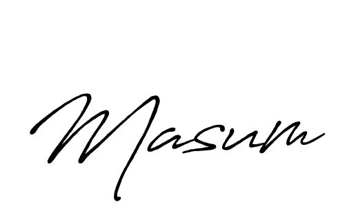 How to make Masum signature? Antro_Vectra_Bolder is a professional autograph style. Create handwritten signature for Masum name. Masum signature style 7 images and pictures png