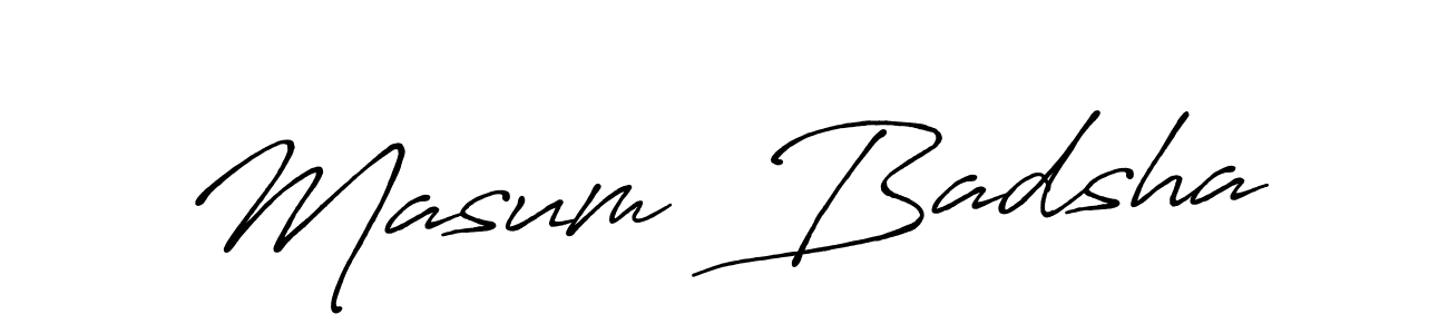 Use a signature maker to create a handwritten signature online. With this signature software, you can design (Antro_Vectra_Bolder) your own signature for name Masum  Badsha. Masum  Badsha signature style 7 images and pictures png