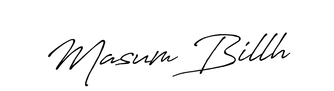 Create a beautiful signature design for name Masum Billh. With this signature (Antro_Vectra_Bolder) fonts, you can make a handwritten signature for free. Masum Billh signature style 7 images and pictures png