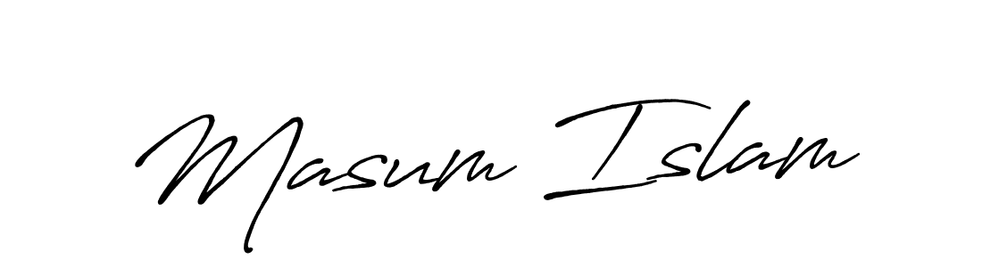 Also we have Masum Islam name is the best signature style. Create professional handwritten signature collection using Antro_Vectra_Bolder autograph style. Masum Islam signature style 7 images and pictures png