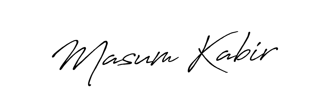 Design your own signature with our free online signature maker. With this signature software, you can create a handwritten (Antro_Vectra_Bolder) signature for name Masum Kabir. Masum Kabir signature style 7 images and pictures png